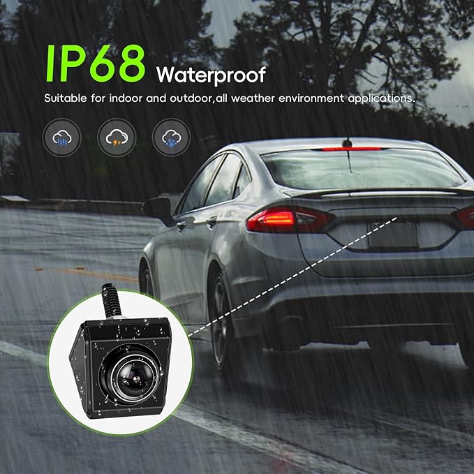 Backup Camera Car Rear View Camera for Car Truck 1080P IR Night Vision with Monitor 360° Adjustable Rear View Camera IP68 Waterproof, 4.3" Display for SUV
