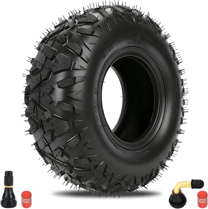 145/70-6 145-70-6 Tire Tubeless Compatible with Mini Bike Coleman CT100U CC100X B100 GMB100 RT100 KT196 Go Kart Baja Doodle Bug DB30 Motovox Mega Moto 80cc 105cc Kazuma ATV Quad 4 Wheeler Parts