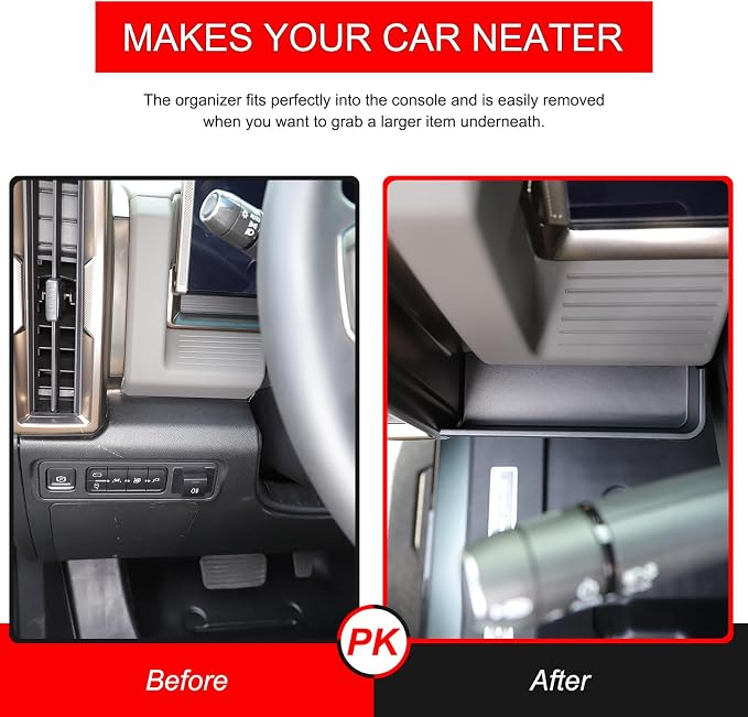 Center Console Organizer Storage Tray Compatible with Hummer EV 2022-2026 SUV/SUT ABS Driver Side Coin Container Inner Organizer Tray, Interior Storage Accessories