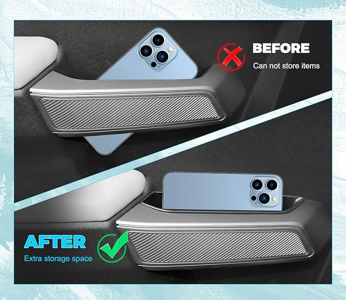 GZSH 2025 Upgrade Center Console Organizer fit for 2025 Ford Bronco 4 Door and 4 PCS Door Handle Storage Box fit for Ford Bronco 2021-2025 (Not for Sport)