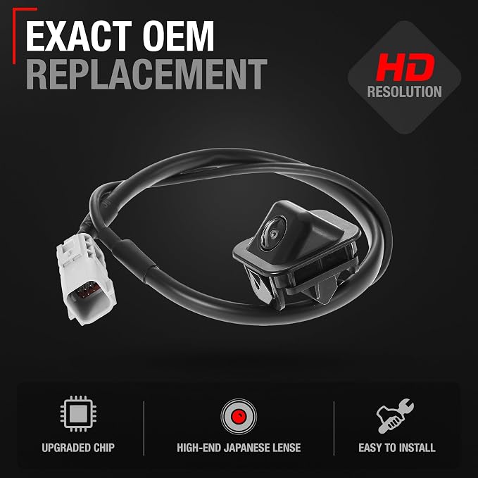 Rear View Backup Camera, Reverse Park Assist - Compatible with 2013-2015 Cadillac XTS - OEM 23388750, GM1960130