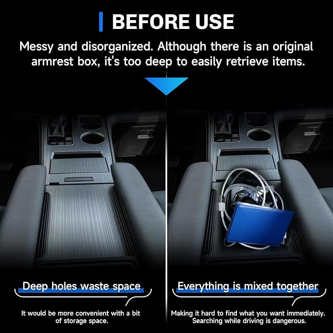 SXCY for 2025 2026 Toyota Sienna Accessories 2021-2025 2026 Sienna Armrest Protective Mats [Not for Cool Box] 2024-2026 Sienna Accessories Console Inserts Liner Anti-Slip Anti-Dust Waterproof Mats