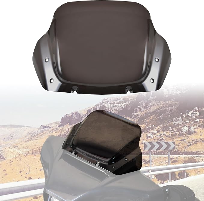 10" Windshield Kits for Harley Street Glide 24-later, Dark Tinted Wind Shield Windscreen Air Deflector for Harley Davidson Street Glide CVO FLHXSE 2023-2026 Accessory