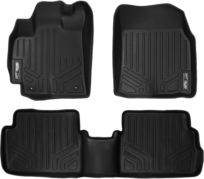 SMARTLINER Custom Fit Floor Mats 2 Row Liner Set for 2009-2013 Toyota Corolla