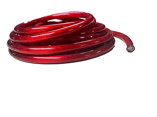 IMC Audio 1/0 Gauge CCA Power Red Wire Cable (50ft Red) Battery Cable Wire, Automotive, Car Audio Speaker Home Stereo System, RV Trailer, Amp Wiring 0 Guage Power Wire Cable 0 Car Audio