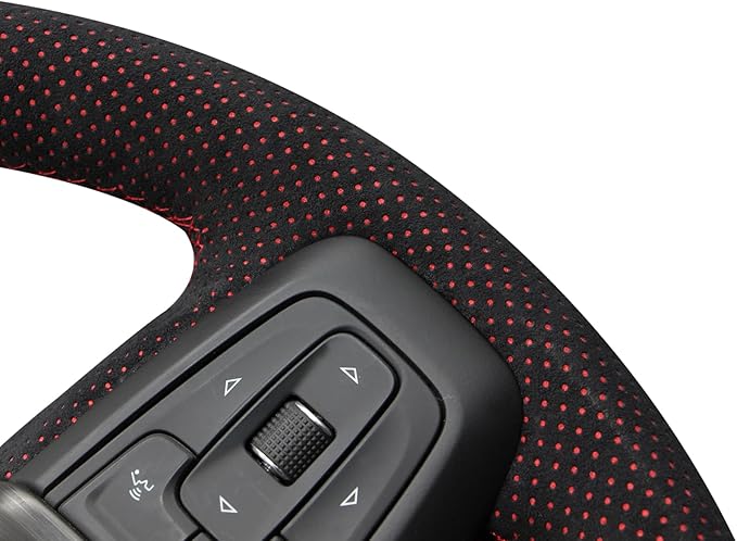 MEWANT Hand Stitch Car Steering Wheel Protector Wrap Cover for GMC Sierra 1500 2019-2023, 2500 2020-2024, 3500 2020-2024, Sierra Limited 2022, Yukon (XL) 2021-2023 Accessories