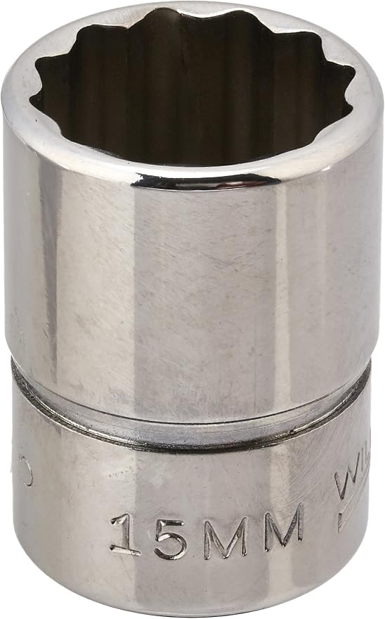 Williams BM-1215 3/8 Drive Shallow Socket, 12 Point, 15mm