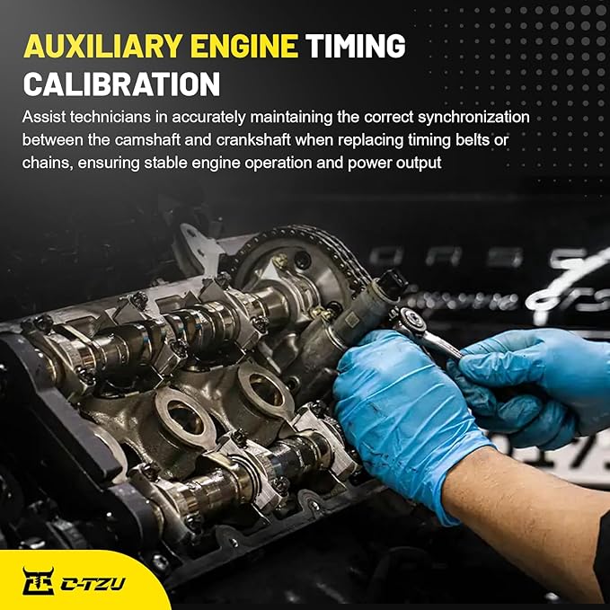Camshaft Retaining and Alignment Timing Tool 6 Pcs Kit, Fit for GM GMC Cadillac Buick Pontiac Chevrolet 2.8 2.9 3.0 3.2 3.5 3.6 3.7 4.2 Engine, Replace J-44221 EN-48383 EN-46105 EN-46106 EN-46111