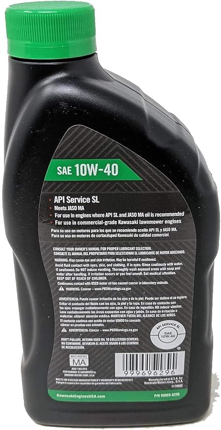 Power Performance 10W-40 Oil Change Kit for Kawasaki 49065-0721 (0736) and Fuel Treatment