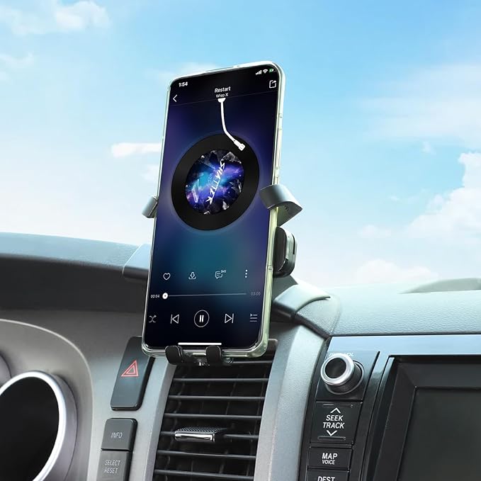 Car Phone Mount Compatible with Toyota Tundra/Sequoia 2007-2013 Center Console Air Outlet Vent Upper Panel Mobile Phone Holder Dashboard Hands-Free Universal Cell Phones Navigation Bracket Accessories