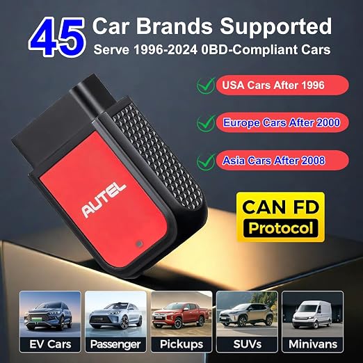 Autel MaxiAP AP2500 Obd2 Scanner Bluetooth 5 Service Functions Auto OBDII Diagnostic Scan Tool iOS & Android Full Systems Code Reader Same Functions as AP2500E, Advanced AL329, 45+ Car Brands