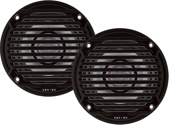 Jensen MS5006BR Black 5.25" Dual Cone Waterproof Speakers