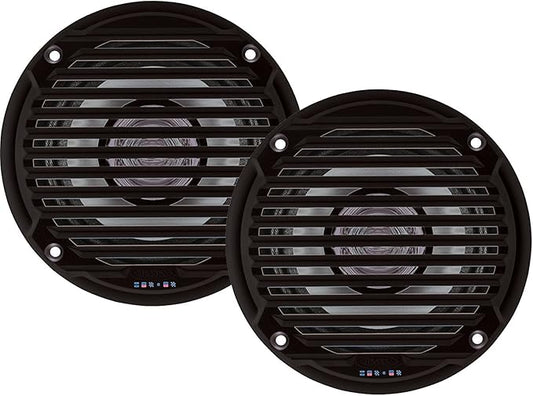Jensen MS5006BR Black 5.25" Dual Cone Waterproof Speakers