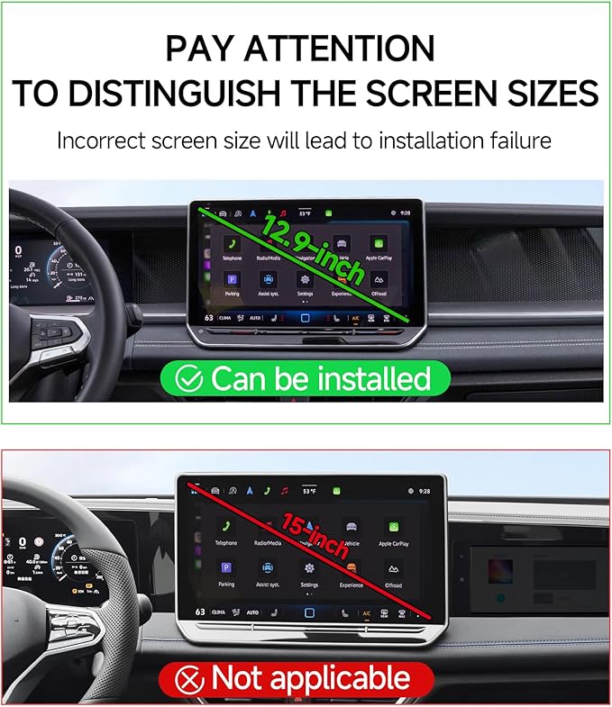 Qi2.2 Max 25W Fast Wireless Car Charger Phone Holder for 2025-2026 Volkswagen Tiguan 12.9-Inch Screen, Magnetic Phone Mount Compatible with MagSafe