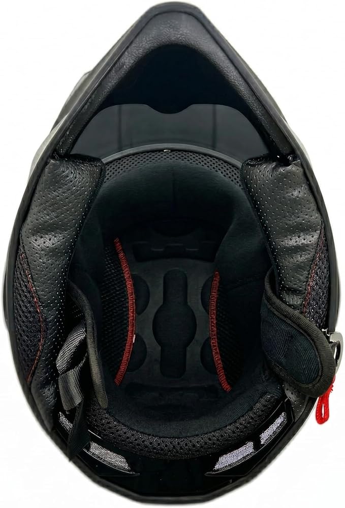 MMG Helmet Dual Sport Off Road Motorcycle Dirt Bike ATV - FlipUp Visor - Model 23 (Large, Black Matte)