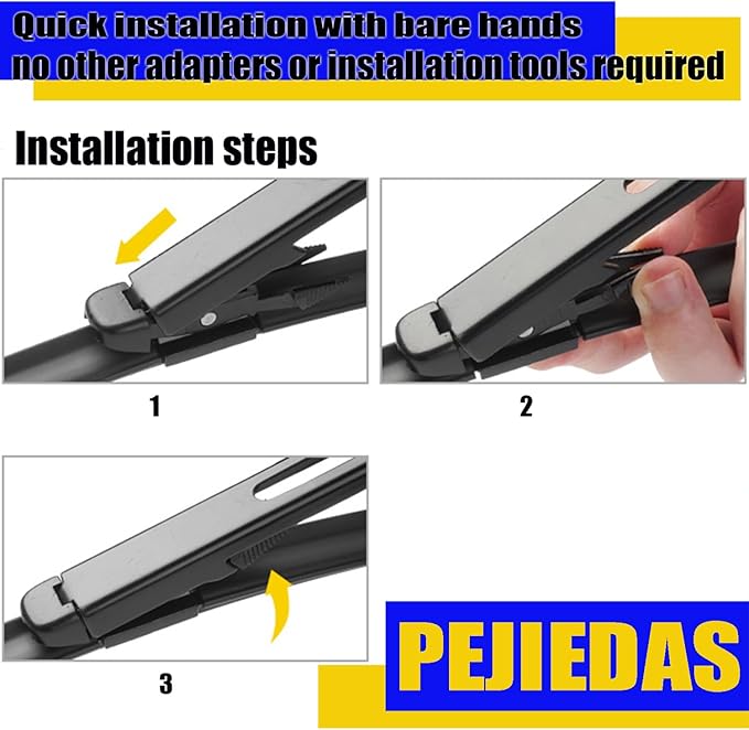 3 x OEM Wiper Blades, Replacement Wiper Blades for Chevrolet Aveo Sonic 2012-2017,Holden Barina 2011-2017 (26“ & 15” Front Wipers + 11” Rear Wiper Blades)