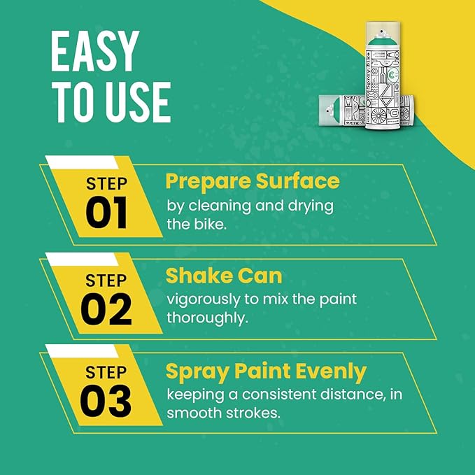 Spray.Bike Spray Paint | Designed Mainly for Bicycles | Multi-Use Acrylic Spray Paint for Metal, Plastic | High Coverage Bike Paint, 400ml, Grifter