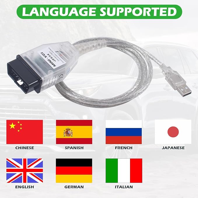 MINI VCI J2534 Cable Fit for Toyota Techstream-Latest Version V18.00.008,OBD2 to USB Diagnostic & Reprogramming Cable Fit for Toyota Lexus Scion Vehicles Work with Windows XP Win7 Win10 32/64 bit