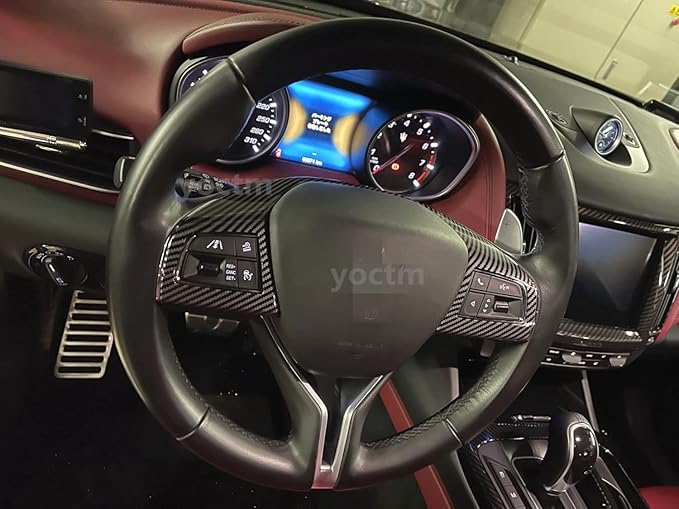 YOCTM ABS Black Carbon Fiber Look Cover Trim Decorative Strip for Maserati Levante 2016 2017 2018 2019 2020 2021 Ghibli 2014 2015 2016 2017 2018 2019 2020 2021 Interior Sets
