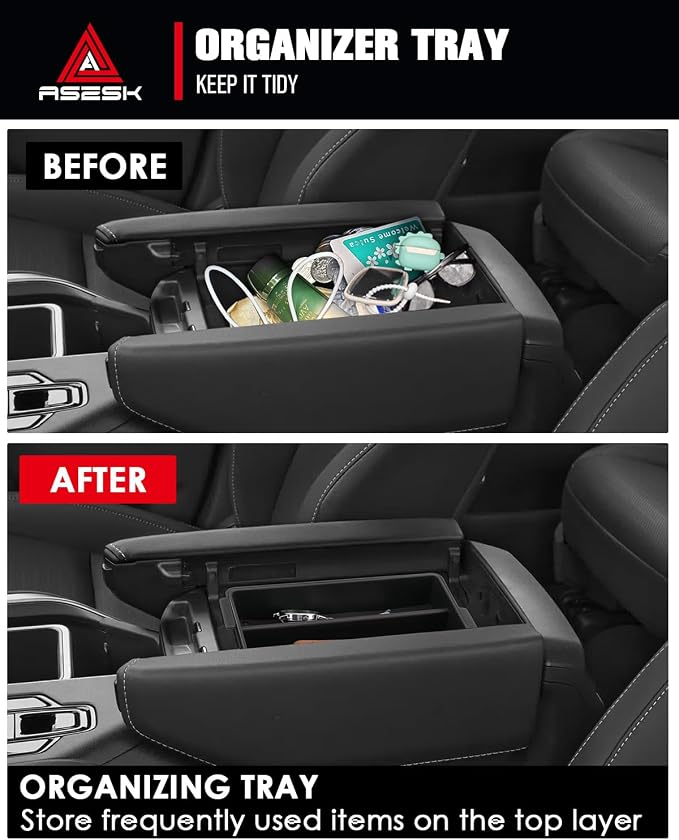 For 2024-2026 L exus TX350/TX350h/TX450h+/TX500h 2PCS Double Layer Center Console Armrest Organizer