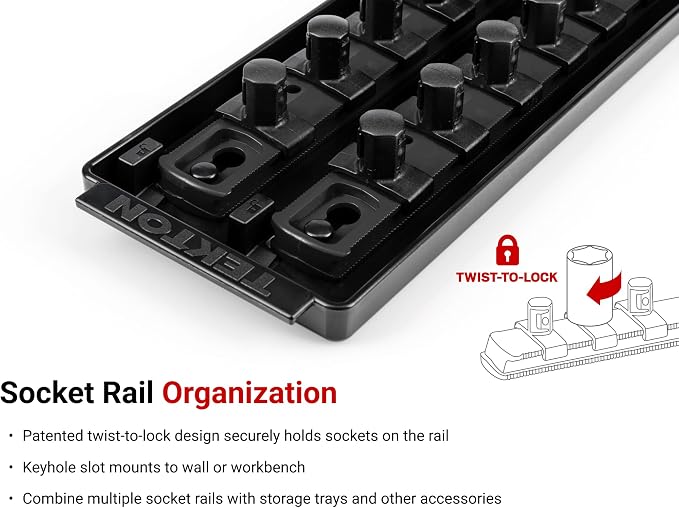 TEKTON 1/2 Inch Drive 12-Point Socket Set, 19-Piece | SHD92126