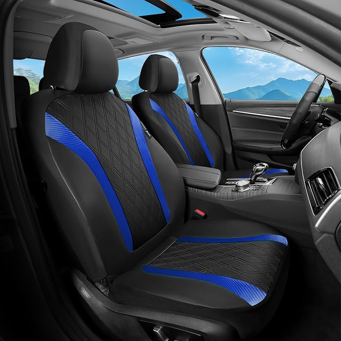 FLORICH Seat Covers, Car Seat Covers Full Set, Waterproof Leather Car Seat Protector, Front and Rear Seat Covers for Cars, Automotive Seat Covers Universal Fit for Most Cars SUV Truck
