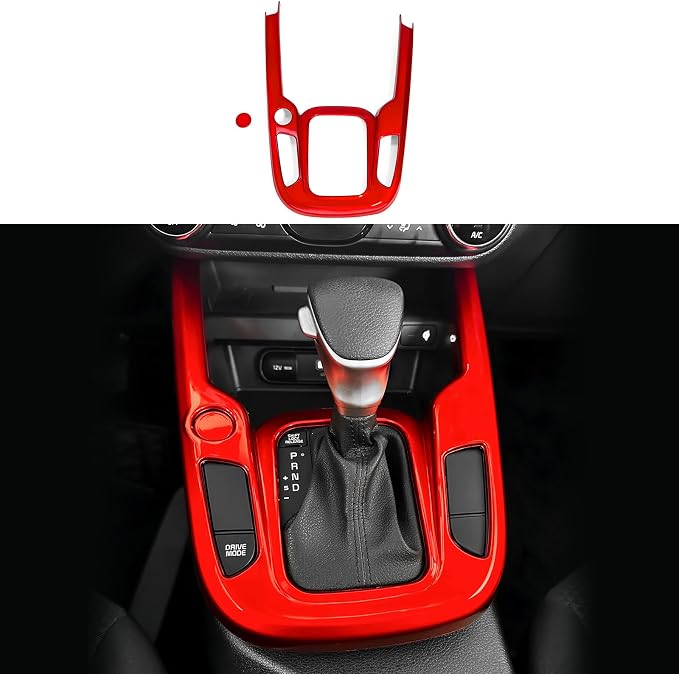 YOUTOOCAR Gear Shift Panel Cover Compatible with Kia Soul 2020-2026 Accessories (Red)
