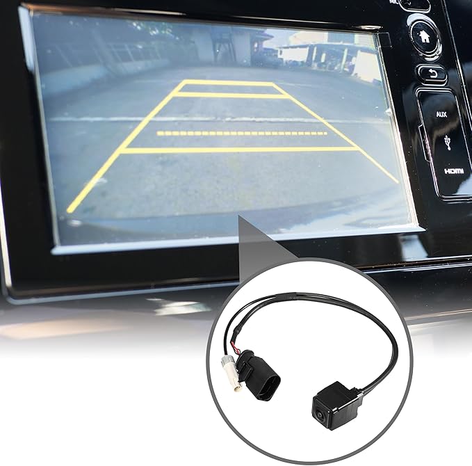 Rear View Back Up Camera No.95B980551L - Car Rear Park Assist Reverse Camera - for Porsche Macan 2015-2020 Plastic Black - 1 Pc