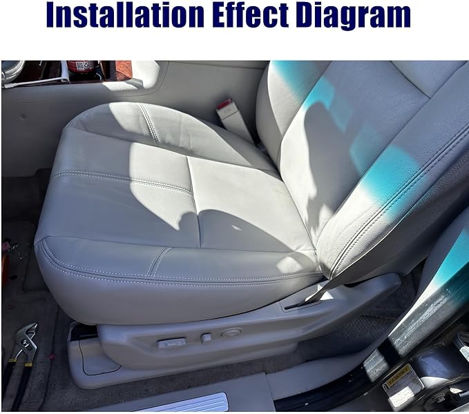 4PCS Driver & Passenger Side Bottom & Top Lean Back Seat Covers Gray Compatible with Chevy Tahoe Suburban Avalanche Silverado Yukon Sierra 2007 2008 2009 2010 2011 2012 2013 2014