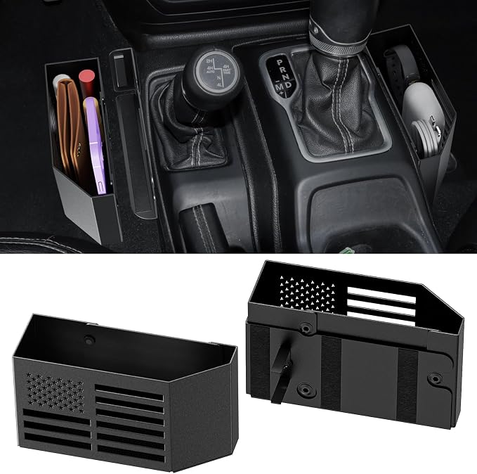 DIAMOOKY Center Console Organizer & Window Switch Button Cover for Jeep