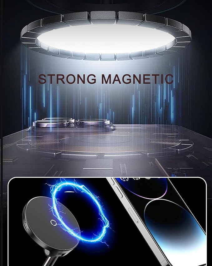oricarmes Spinning Vacuum Magnetic Phone Holder 15W Fast Wireless Charger for All Smartphones & All Car Models Holds Like Glue on Bumpy Roads! FCC Certified car Phone Mount Magnetic