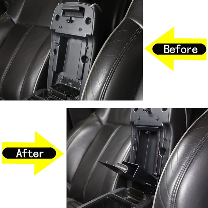 Car Armrest Hidden Storage Box Compatible with Hummer H3 2005-2009 Center Console Handrail Privacy Storage Box Organizer Tray Armrest Storage Box Container Insert Pallet Manager Interior Accessories