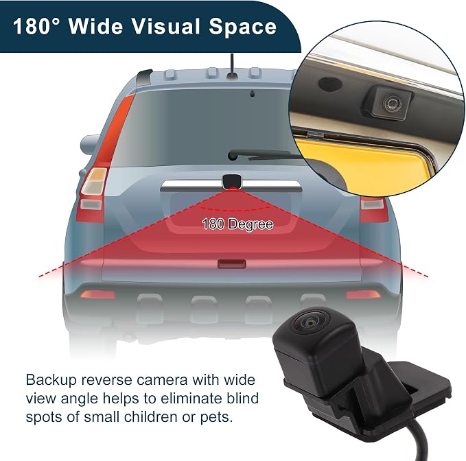 Rear View Camera for Honda HR-V for Honda Vezel 2014-2019 120-180 Degree No.39530T7MH01 License Plate Park Assist Camera Backup Reverse Camera