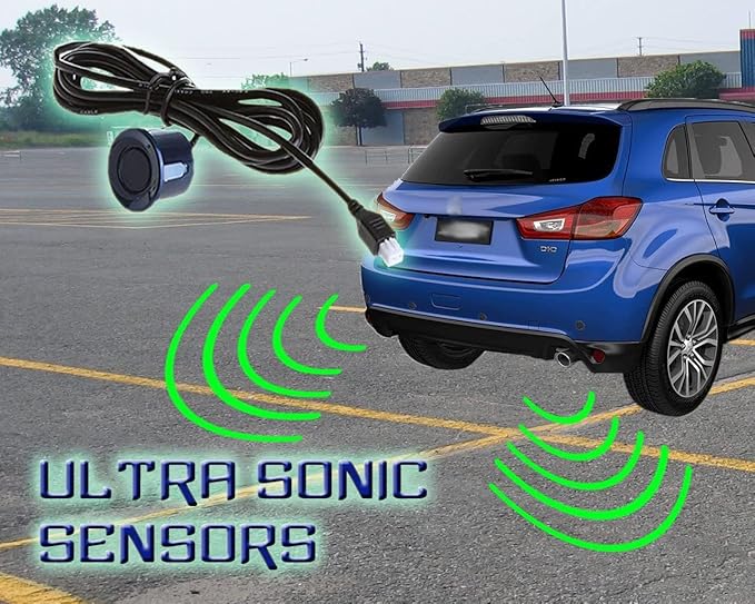ZONETECH New 4 Parking Sensors LED Display Car Reverse Backup Radar System 10 Pack
