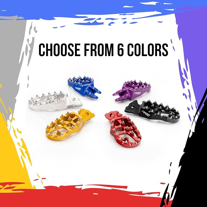 Rippin Moto Race Spec Foot Pegs for Surron LBX, E-Ride PRO, Talaria Sting MX3/MX4/XXX and Altis Sigma – 7075 CNC Aluminuim, Anti-Slip Grip – Designed for Off-Road Durability & Performance (Purple)