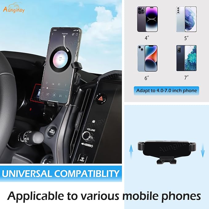 Car Phone Holder Compatible with Subaru Crosstrek 2024+ & WRX 2022+, Center Console Air Outlet Vent Panel Cell Phone Mount Dashboard Hands-Free Universal Mobile Phones Navigation Bracket Accessories