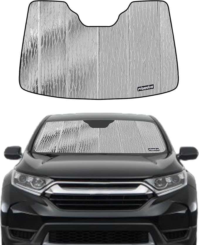Pigenius Windshield Sunshade for 2017-2022 Honda CR-V, Reversible Silver/Black