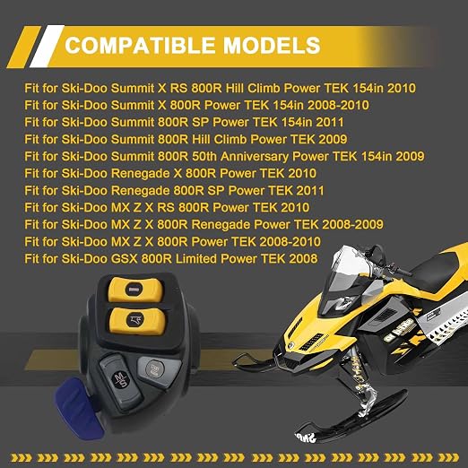515177053 Left Hand Control Switch Housing Light Fit for Ski-Doo GSX MXZ Summit Renegade 800R 2008-2011, Replace# 515176503 ‎515176062