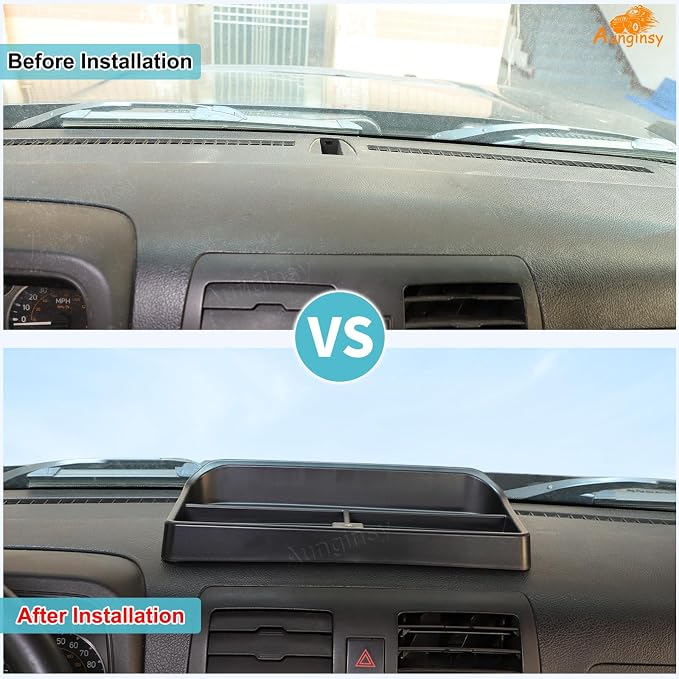 Aunginsy Center Console Dash Storage Tray Compatible with Hummer H3 2005 2006 2007 2008 2009, Car Dashboard Storage Box Organizer Holder Tray Dash Storage Insert Mounted Tray ABS Interior Accessories