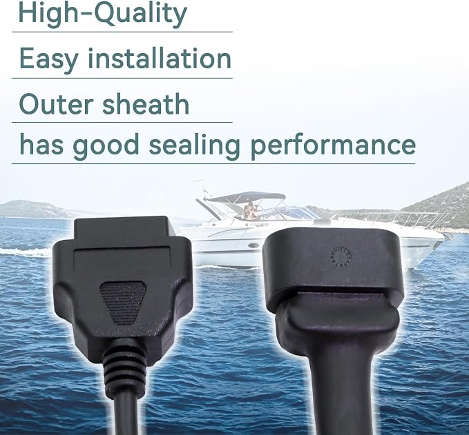 ALEXAPRO OBD2 Adapter 10 Pin Cable Fit for Jaltest JDC617A Mercury | Fit for Jaltest JDC617A DTS for Mercury for Mercruiser Marine Diagnostic Replace JDC617A