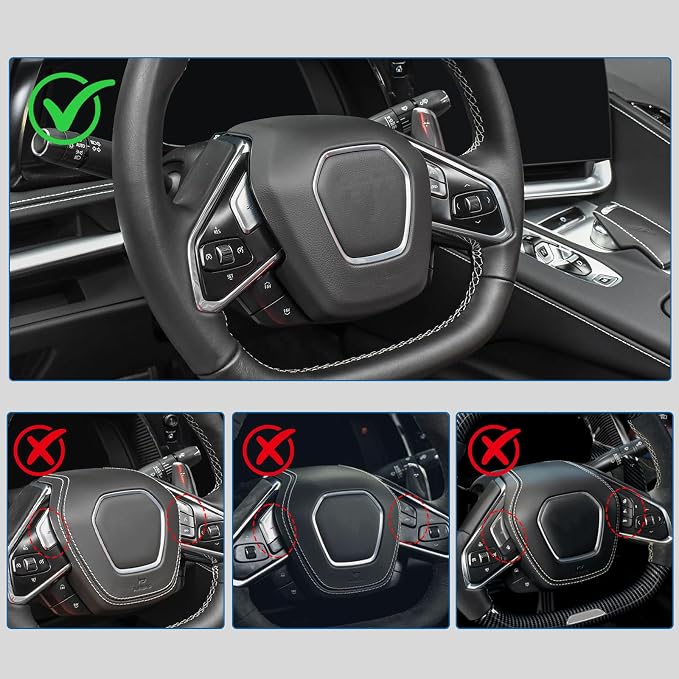 Real Carbon Fiber Trim Decoration for Corvette C8 2020-2026 | 3K twill weave, high luster, decor sticker, fade & scratch resistant, self-adhesive tape, mods parts, 1-year warranty