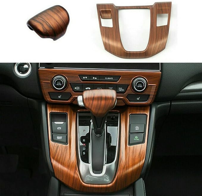 12Pcs Car Peach Wood Grain Interior Kits Decoration Cover Trim for Honda CRV CR-V 2017 2018 2019 2020 2021 2022