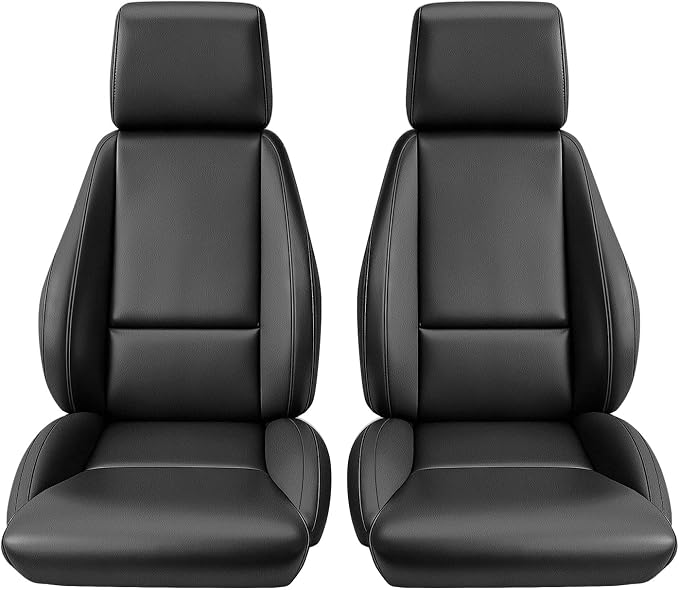Front Seat Covers Compatible with 1984-1993 Chevy Corvette C4, Heavy Duty Leather Fabric Seat Protector