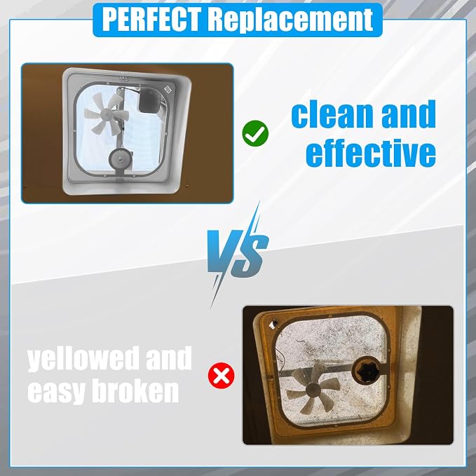 Roof Vent Frame Screen Replacement BVC0573-31 13.5"X13.5" Compatible with Ventadome Roof Vent V2092,V2094, V2110,V2119,V2310,V2392, Birch White