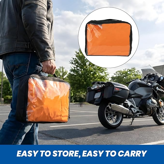 Favoto Motorcycle Cover Waterproof Outdoor - Fits up to 96.5" Motorbikes 420D Oxford Heavy Duty All Weather Sun Rain Dust Protection with Air Vents Powersports Vehicle Covers XXL