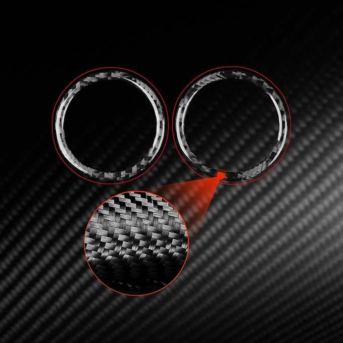 Black Soft Carbon Fiber car Interior defogging Vent 2/Piece Decorative Sticker Suitable for Acura TSX 09-14 Carbon Fiber car Interior