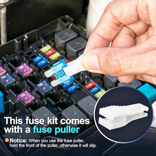 JOREST 60Pcs Car Fuse Kit - Replacement Fuses Assortment Kit for Car/RV/Truck/Motorcycle(2Amp 3A 5A 7.5A 10A 15A 20A 25A 30A 35A 40A) - Mini Blade Fuses Automotive + Auto Fuse Puller