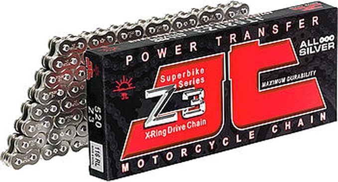 JT Chain JTC525Z3102RL (525 Series) Black Steel 102 Link Super Heavy Duty X-Ring Chain with Connecting Link