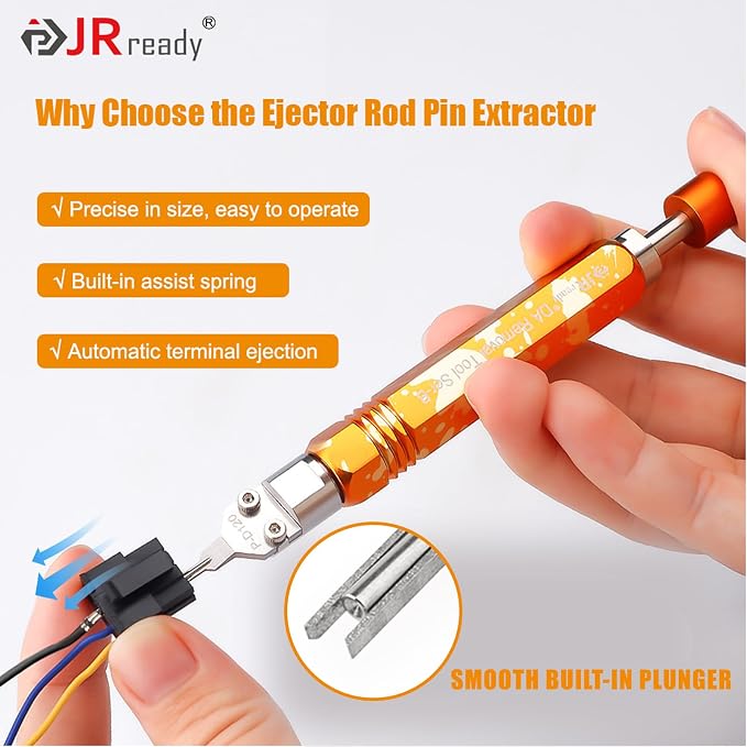 JRready ST5279 2PCS P-D145 Replacement Tips for DAP-D145 Ejector Rod Pin Extractor-Terminal Release Tool Accessories Suit for Molex Micro-Fit 3.0 (MX3.0) Male Terminal,AMP Micro Mate-N-Lok Series