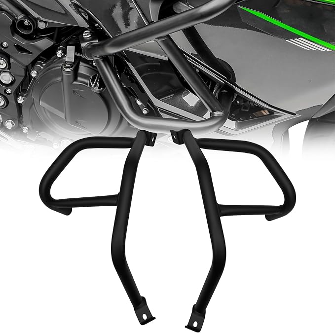 Highway Crash Bars Engine Guard Compatible with Ninja 500 2024-2025 Ninja400 2018-2025 Ninja250 2018-2021 Motorcycle Protection from Drops Accessories